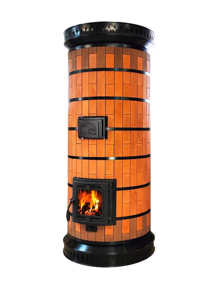 Печь отопительная "СУДАРЫНЯ" в кирпичной облицовке