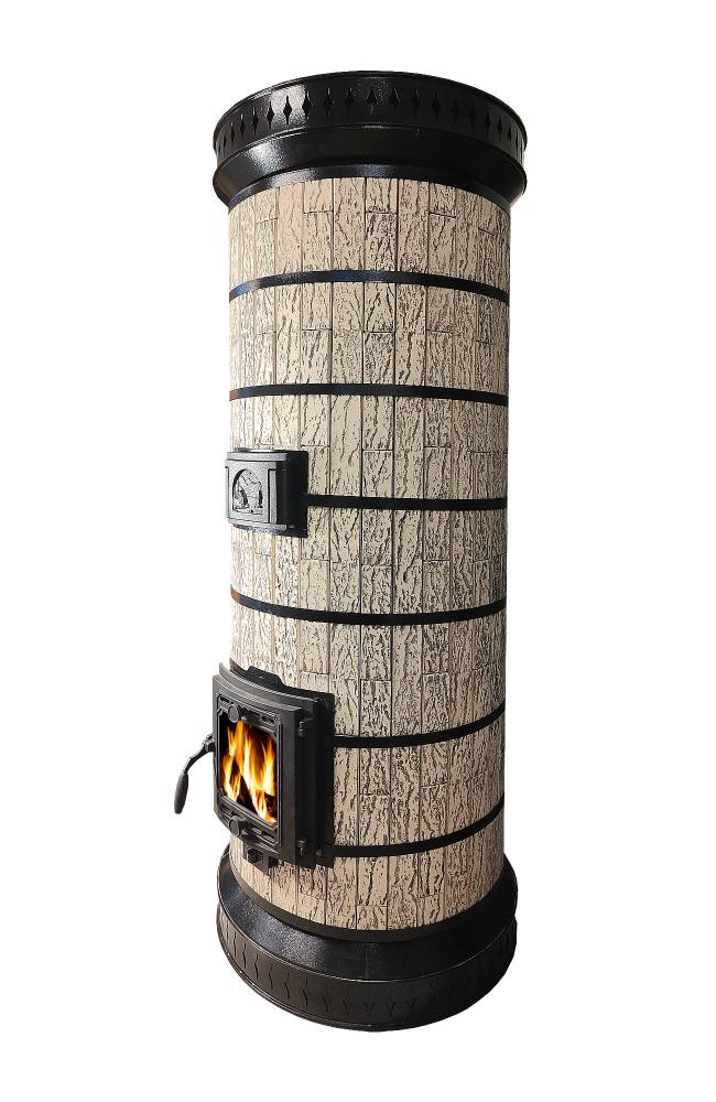 Печь отопительная "СУДАРЫНЯ" в кирпичной облицовке Береза