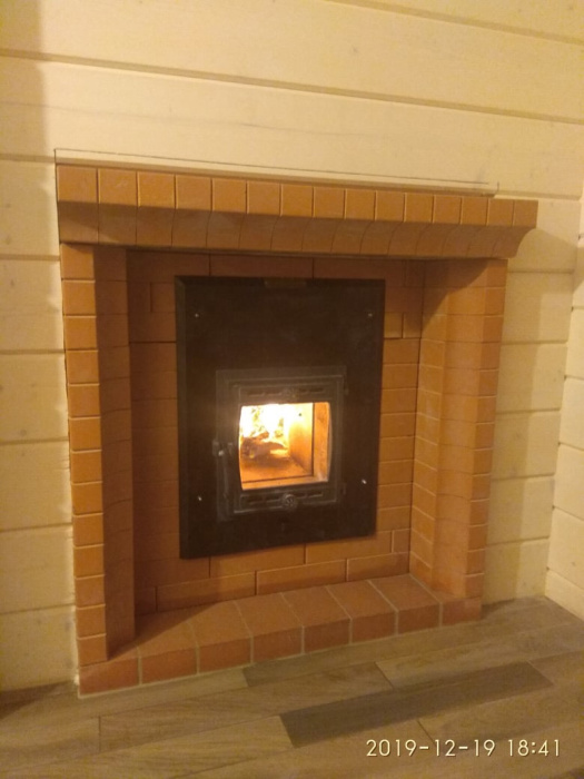 Печь банная «РУССКАЯ БАНЯ» С ЗАКРЫТОЙ КАМЕНКОЙ в кирпичной облицовке