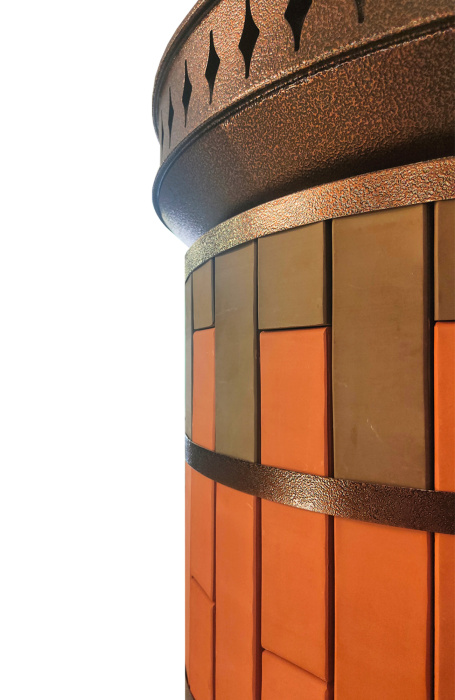 Печь отопительная "СУДАРЫНЯ" в кирпичной облицовке Керма