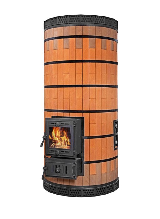 Печь банная с обращенным пламенем "ОБРАЩЕНКА-КДМ" в кирпичной облицовке