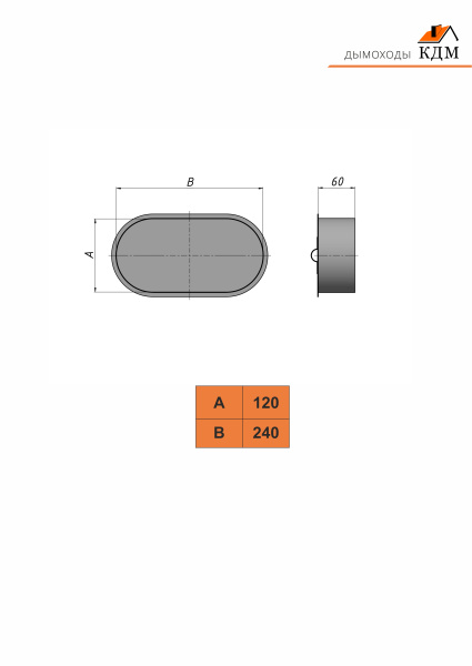 Заглушка овальная
