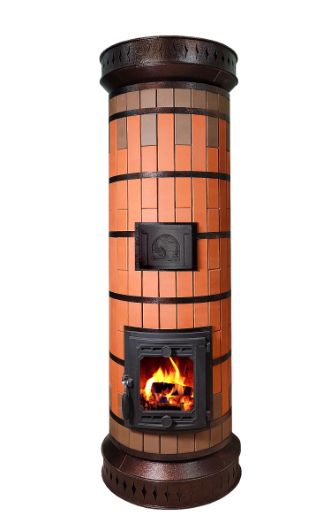 Печь отопительная "ЛАДУШКА" в кирпичной облицовке Керма