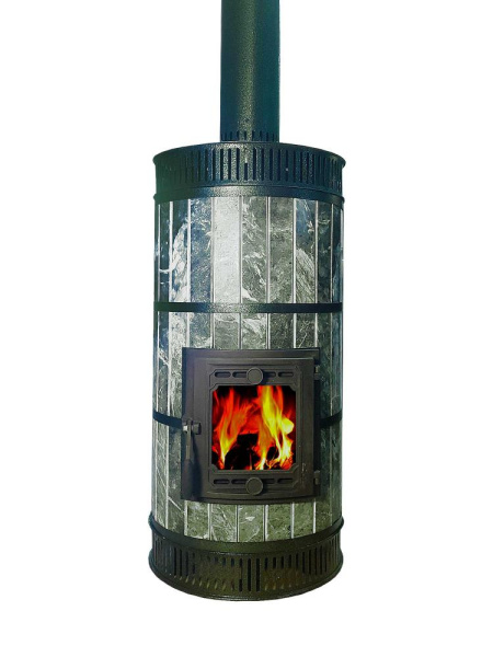 Печь круглая отопительная "ЛАДУШКА ЛАЙТ" в змеевике