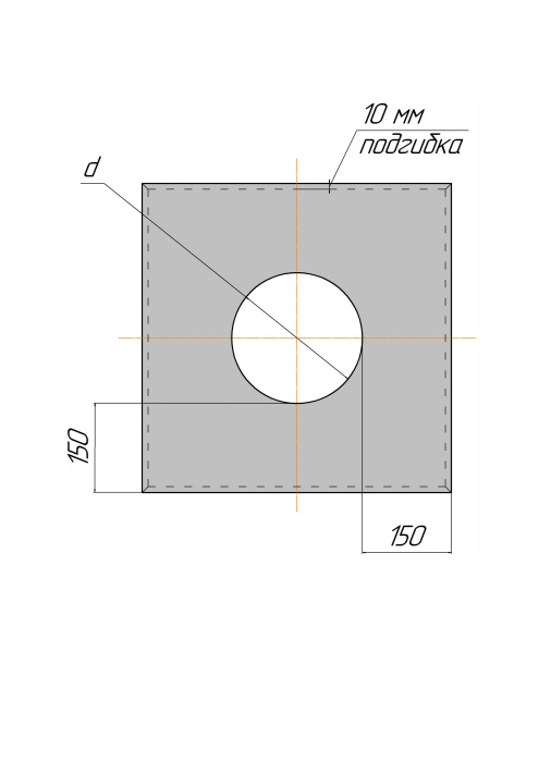 Накладка узла прохода перекрытия