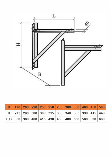 Кронштейн монтажной площадки