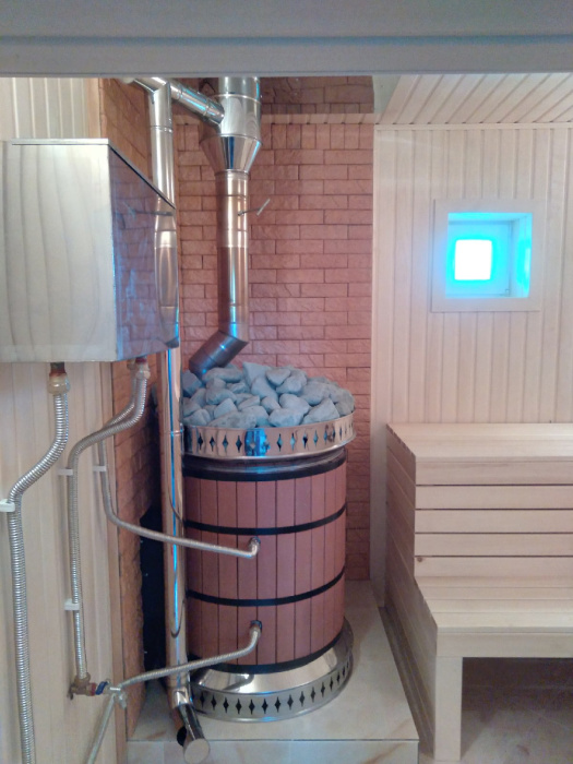 Печь банная «РУССКАЯ БАНЯ» в кирпичной облицовке