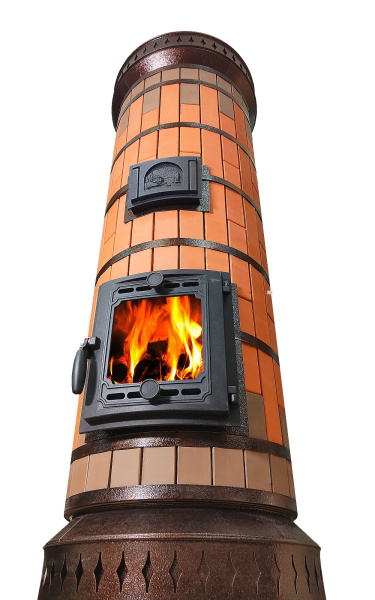 Печь отопительная "ЛАДУШКА" в кирпичной облицовке Керма