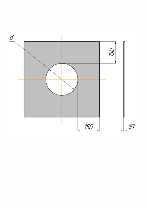 Экран узла прохода перекрытия
