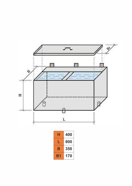 Бак 110 л с тремя штуцерами