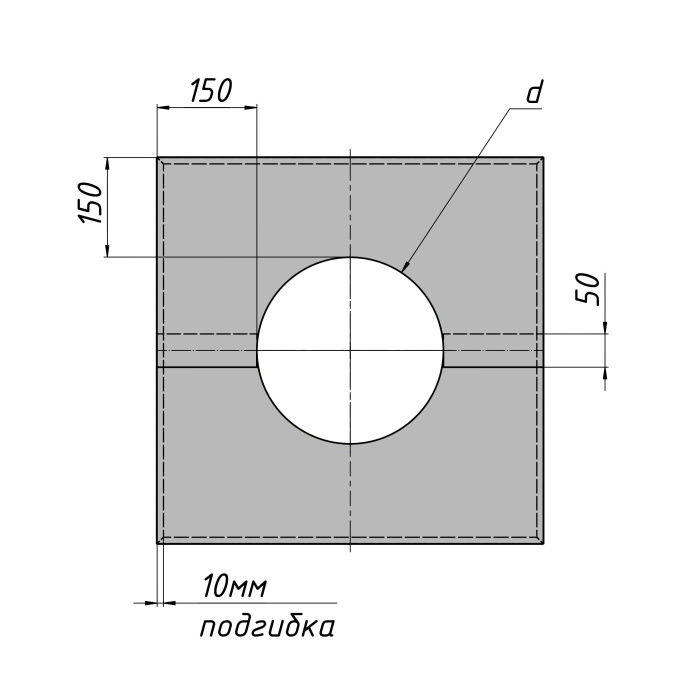 Накладка РАЗЪЕМНАЯ узла прохода перекрытия