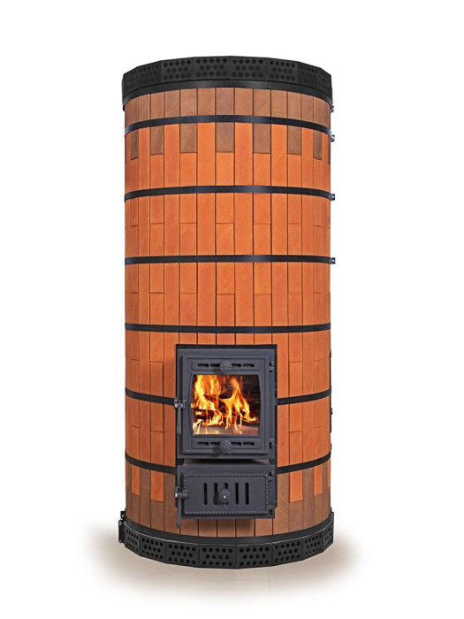 Печь банная с обращенным пламенем "ОБРАЩЕНКА-КДМ" в кирпичной облицовке