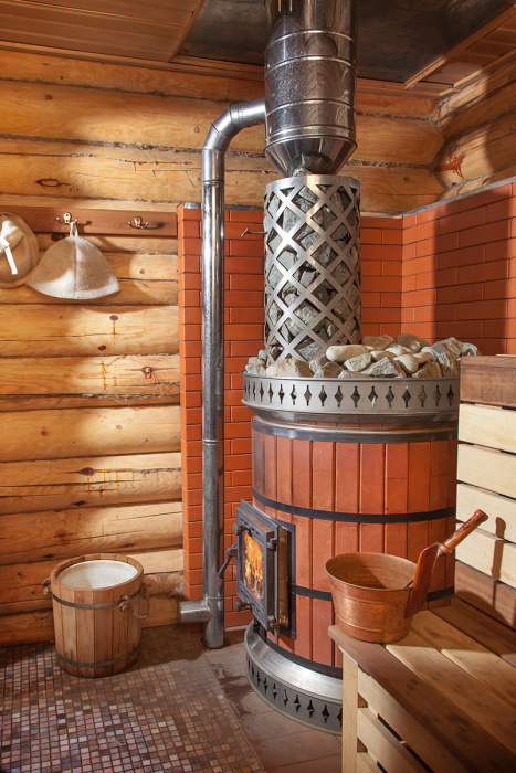 Печь банная «РУССКАЯ БАНЯ» в кирпичной облицовке