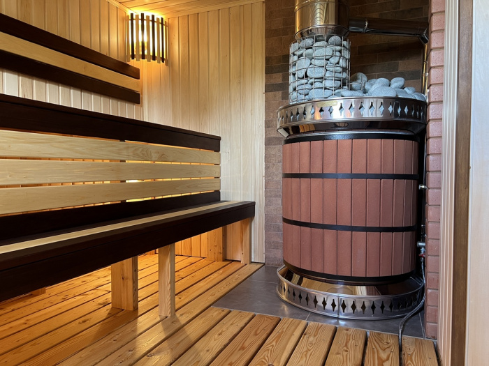 Печь банная «РУССКАЯ БАНЯ» в кирпичной облицовке