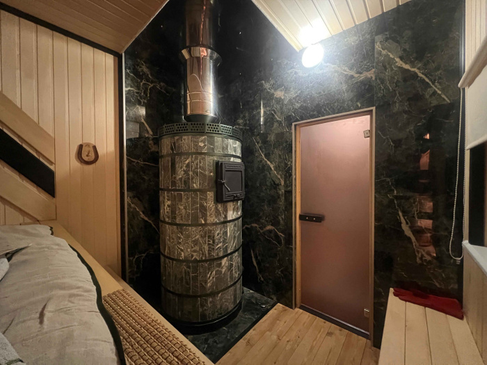 Печь банная с обращенным пламенем "ОБРАЩЕНКА-КДМ" в змеевике