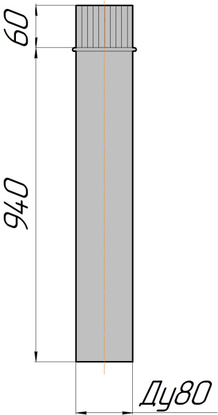Труба притока Ду80