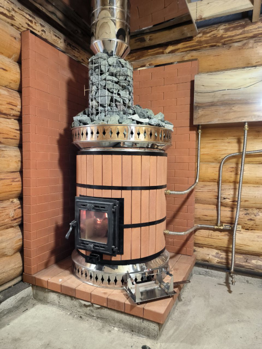 Печь банная «РУССКАЯ БАНЯ» в кирпичной облицовке