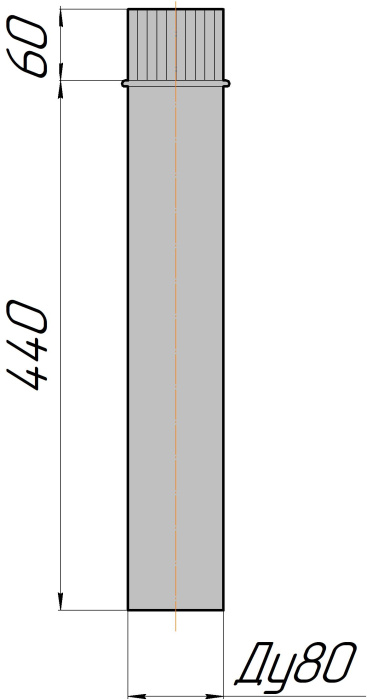 Труба притока Ду80