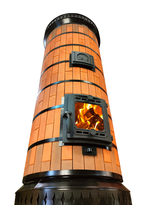 Печь отопительная "СУДАРЫНЯ" в кирпичной облицовке