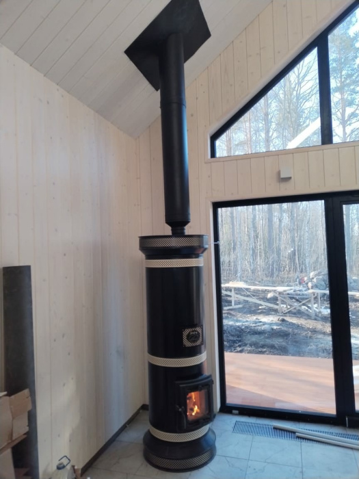 Печь круглая отопительная "ЛИРА"