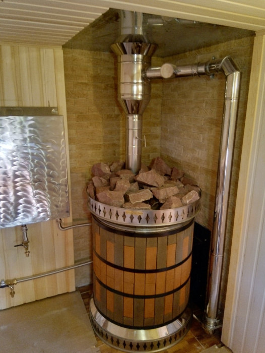 Печь банная «РУССКАЯ БАНЯ» в кирпичной облицовке