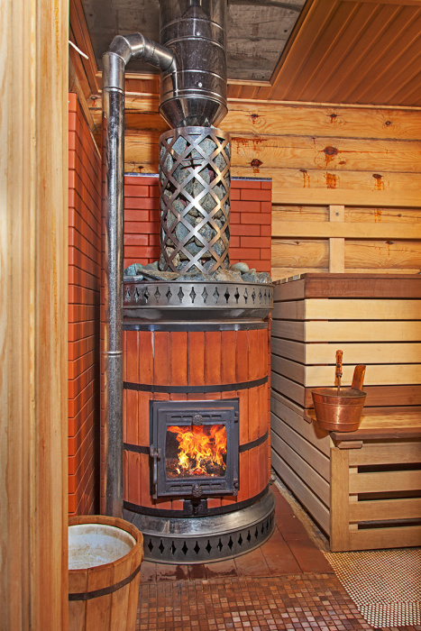 Печь банная «РУССКАЯ БАНЯ» в кирпичной облицовке