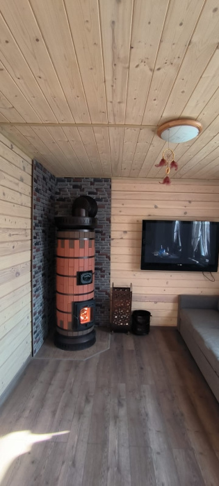 Печь отопительная "ЛАДУШКА" в кирпичной облицовке Керма