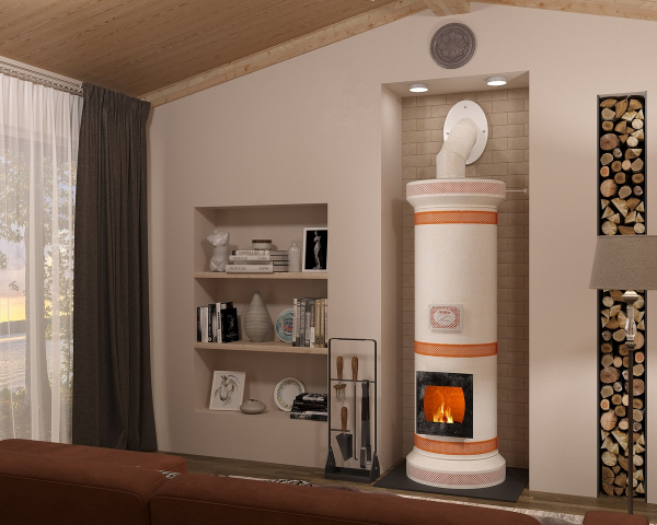 Печь круглая отопительная "ЛИРА"